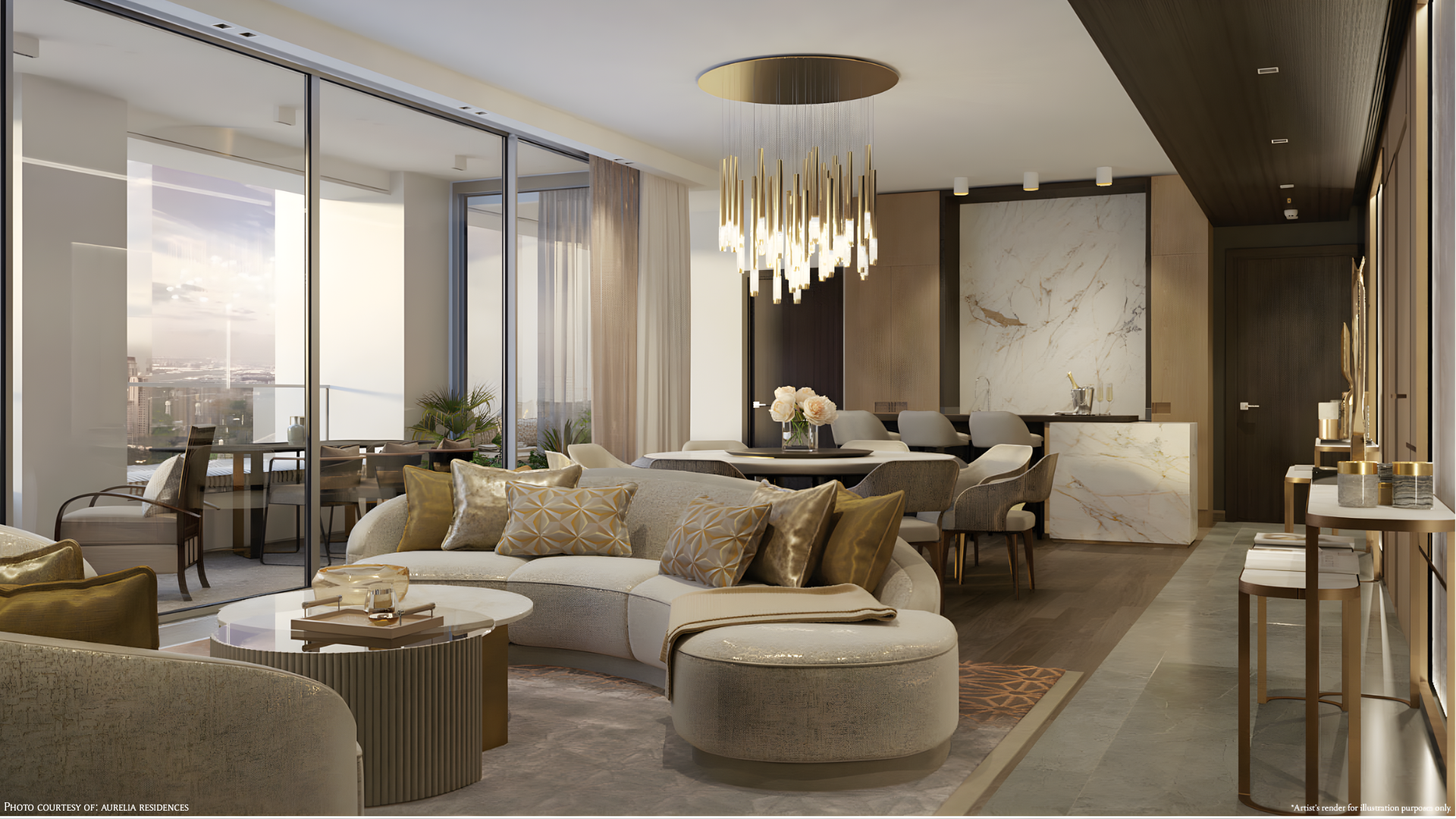 Main Living & Dining Area